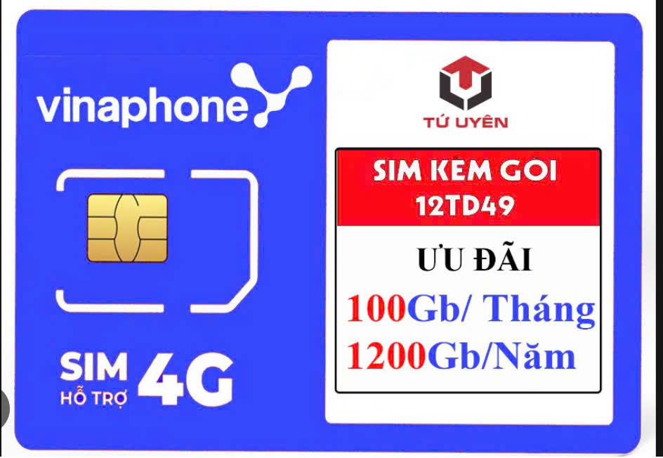Sim data 12TD49- 100Gb/tháng Dùng trong 12 tháng Sim data 12TD49- 100Gb/tháng Dùng trong 12 tháng