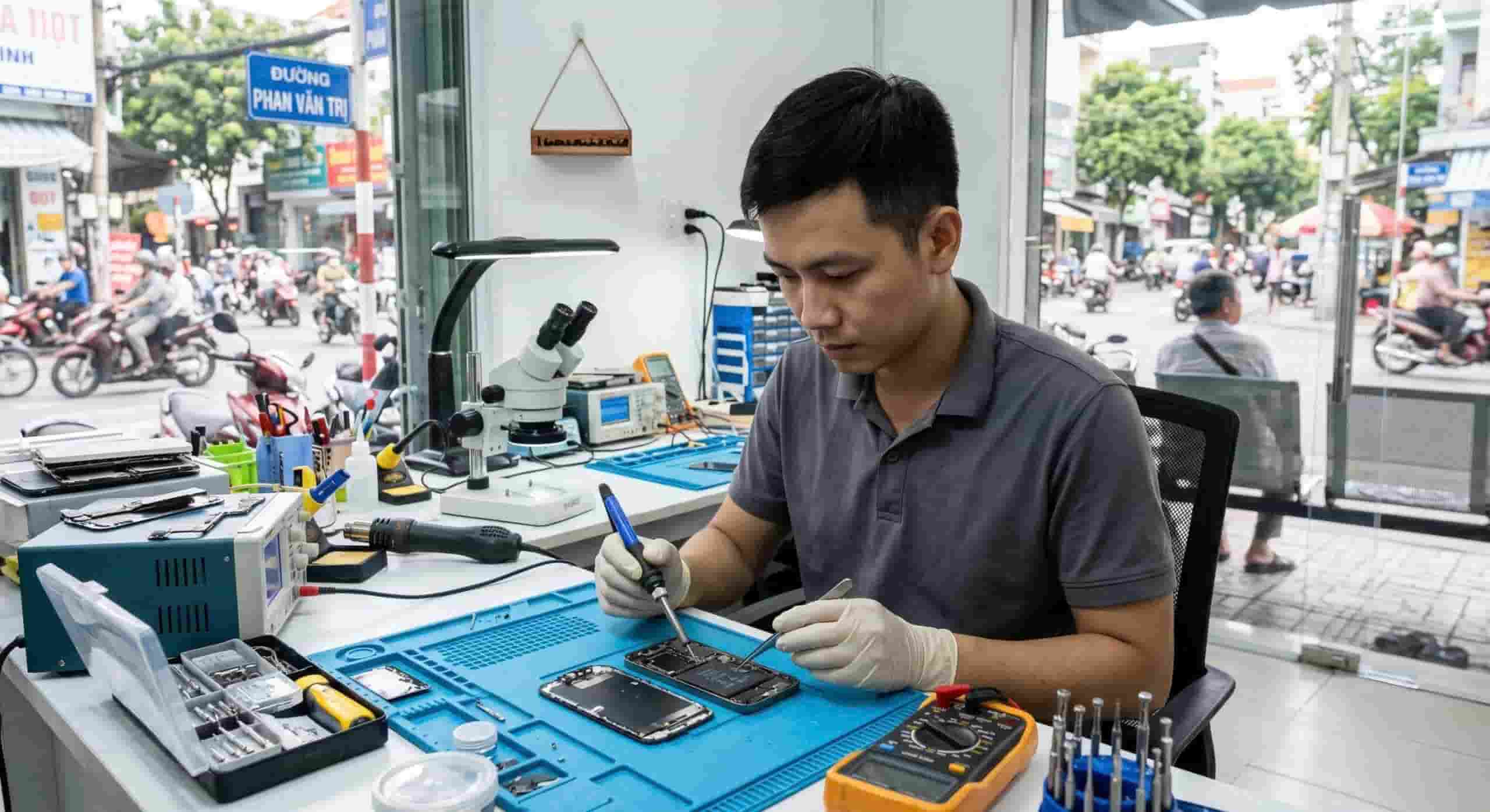 Kỹ thuật viên sửa chữa điện thoại uy tín tại Gò Vấp