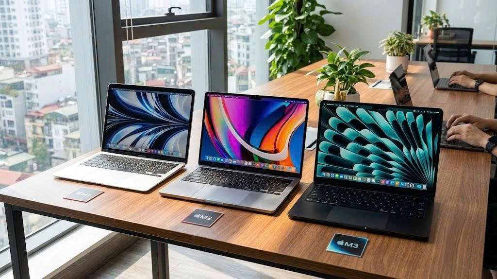 Dãy MacBook M1 M2 M3