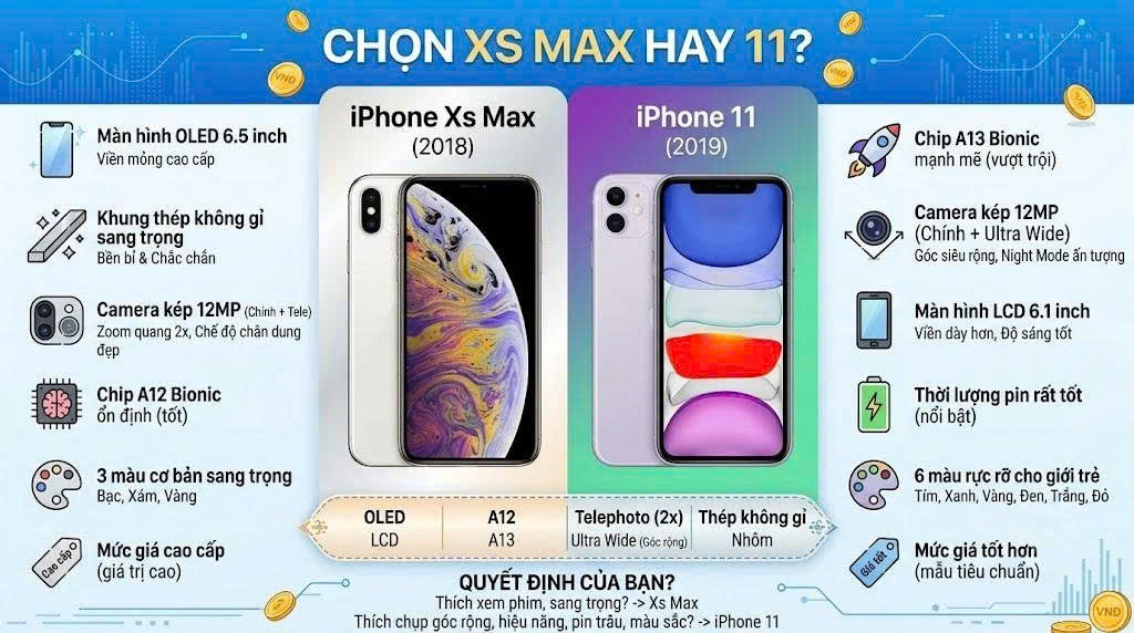 Chọn Xs Max hay 11