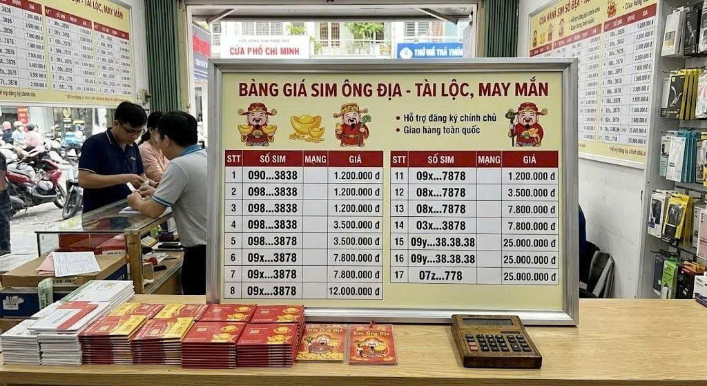 Bảng giá sim Ông Địa