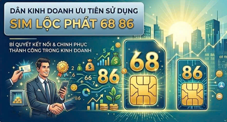 Dân kinh doanh ưu tiên sử dụng SIM Lộc Phát 68 86