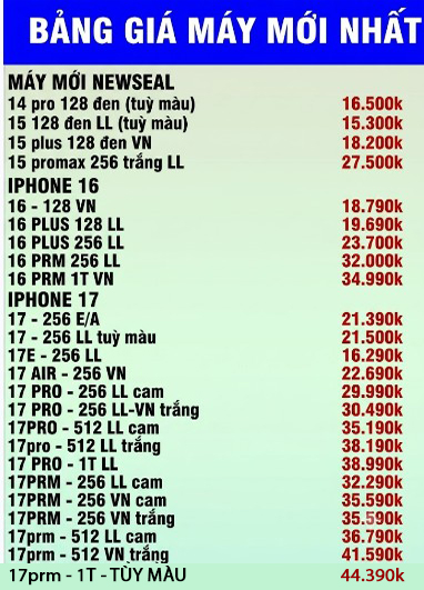 bảng giá máy newseal
